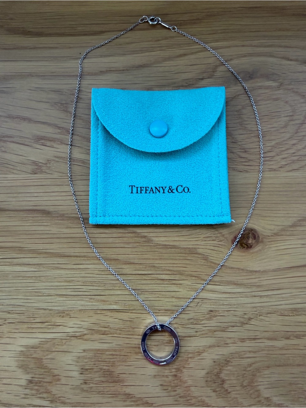 Tiffany & Co. 1837 Circle Pendant Sterling Silver Necklace
